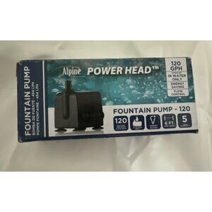 Alpine Power Head Statuary Pump 120 GPH Fountain Pump